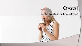  Presentation with eat - Colorful slide set enhanced with  backdrop and a  colored foreground