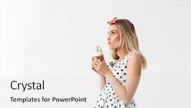  Presentation with eat - Presentation theme featuring  background and a  colored foreground