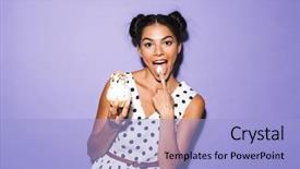  Presentation with love between man and woman - Presentation theme with patisserie - portrait of a lovely young background and a light blue colored foreground