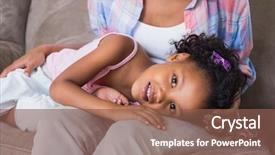  Presentation with mothers - Slides with dental - baby teeth care green composition background and a coral colored foreground.