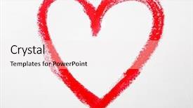  Presentation with stroke - Beautiful presentation featuring red drawn heart isolated backdrop and a sky blue colored foreground