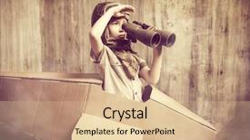  Presentation with cardboard - Beautiful slide deck featuring cute dreamer boy playing backdrop and a lemonade colored foreground