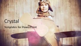  Presentation with cardboard - Beautiful presentation design featuring cute dreamer boy playing backdrop and a lemonade colored foreground