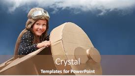  Presentation with imagination - Presentation theme with cute-dreamer-girl-playing background and a coral colored foreground