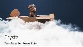  Presentation with imagination - PPT layouts consisting of cute-dreamer-girl-playing background and a white colored foreground