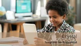  Presentation with african ethnicity - Amazing presentation theme having cute-elementary-schoolboy-of-african backdrop and a coral colored foreground