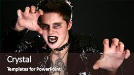  Presentation with old black men - Presentation design having cute emo - eighteen year old dressed background and a  colored foreground