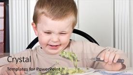  Presentation with medical evaluation of 5 years old boy - Theme with cute emo - four year old boy looking background and a soft green colored foreground