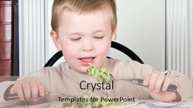  Presentation with evaluation of 5 years old boy - Colorful PPT layouts enhanced with cute emo - four year old boy refusing backdrop and a soft green colored foreground