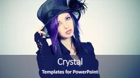  Presentation with punk - PPT layouts featuring cute emo - portrait of a punk girl background and a  colored foreground