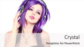  Presentation with punk - Beautiful slides featuring cute emo - portrait of a punk girl backdrop and a white colored foreground