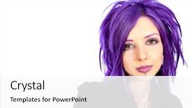  Presentation with punk - Colorful slide deck enhanced with cute emo - portrait of a punk girl backdrop and a white colored foreground