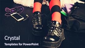  Presentation with black girl - Slides consisting of cute emo - young alternative girl sitting background and a navy blue colored foreground