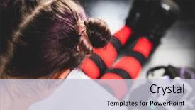  Presentation with alternative - PPT theme enhanced with cute emo - young alternative girl with school background and a lemonade colored foreground