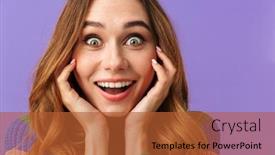  Presentation with cute - Amazing slide set having cute-excited-young-girl-wearing backdrop and a red colored foreground