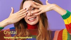  Presentation with lgbt - Beautiful theme featuring cute-excited-young-girl-wearing backdrop and a tawny brown colored foreground