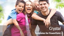  Presentation with black couple having fun - Slides having cute family having fun background and a tawny brown colored foreground