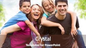  Presentation with nature countrysice - Colorful PPT layouts enhanced with cute family in the nature backdrop and a tawny brown colored foreground