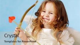  Presentation with cute - PPT layouts with cute female cupid holding bow background and a lemonade colored foreground