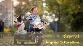  Presentation with electrical - Beautiful slide set featuring cute-female-preschooler-driving-electrical backdrop and a tawny brown colored foreground
