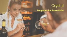  Presentation with restaurant waiter - PPT layouts enhanced with cute-female-restaurant-customer background and a  colored foreground