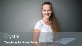  Presentation with highschool - Colorful presentation enhanced with cute-female-university-highschool-student backdrop and a gray colored foreground