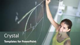  Presentation with class - Colorful slides enhanced with cute-female-universityhighschool-student backdrop and a dark gray colored foreground