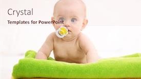  Presentation with cute baby - Audience pleasing PPT layouts consisting of cute-funny-baby-lying backdrop and a lemonade colored foreground