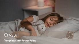  Presentation with high quality - Presentation theme having cute-funny-cheerful-little-girl background and a gray colored foreground