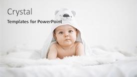  Presentation with cute baby - PPT theme enhanced with cute-funny-little-baby-boy background and a white colored foreground
