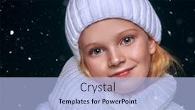  Presentation with knitted clothes - Slide deck having cute-girl-child-wearing-knitted background and a light blue colored foreground