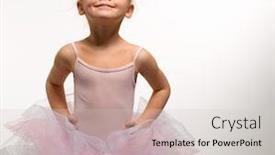  Presentation with ballerina - Audience pleasing presentation theme consisting of cute-girl-in-ballerina-dress backdrop and a lemonade colored foreground