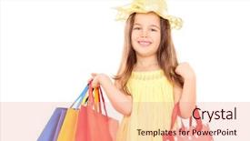  Presentation with fancy - Presentation design with cute girl in fancy clothes background and a  colored foreground