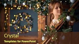  Presentation with girl christmas - Audience pleasing PPT layouts consisting of cute-girl-is-standing backdrop and a tawny brown colored foreground