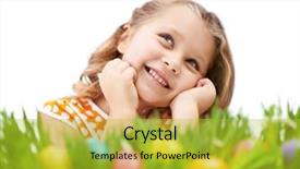  Presentation with green gram - Presentation having cute girl lying in green background and a yellow colored foreground