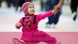  Presentation with mothers - Slide deck having cute girl on the rink background and a violet colored foreground