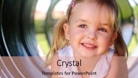  Presentation with tunnel - Theme enhanced with cute girl poses in tunnel background and a coral colored foreground