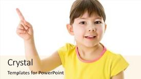  Presentation with quiz shows - Presentation theme consisting of cute girl shows on white background and a  colored foreground