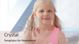  Presentation with cute - Amazing theme having cute girl at speech therapist' backdrop and a  colored foreground