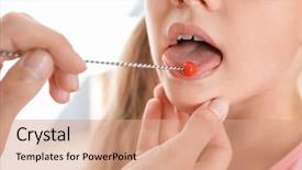  Presentation with pathology - Audience pleasing PPT layouts consisting of cute girl at speech therapist' backdrop and a coral colored foreground