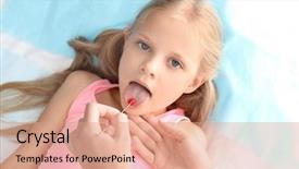  Presentation with speech therapy swallowing - Presentation theme enhanced with cute girl at speech therapist' background and a  colored foreground