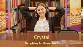  Presentation with education cute - Slide deck consisting of cute-girl-student-in-black background and a tawny brown colored foreground