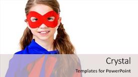  Presentation with girl power - Amazing theme having cute girl teenager backdrop and a lemonade colored foreground