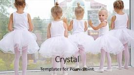  Presentation with ballet - Slide set featuring unison - cute girls standing near window background and a light gray colored foreground