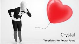  Presentation with body heat transfer - Theme having a red balloon shape background and a white colored foreground