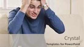  Presentation with vertical - Presentation theme consisting of cute guy pulling his hair out while looking at the computer drinking an orange soda vertical background and a lemonade colored foreground