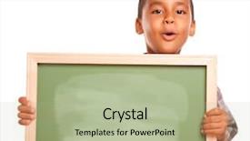  Presentation with chalkboard - Colorful slide deck enhanced with chalkboard isolated on a white backdrop and a mint green colored foreground