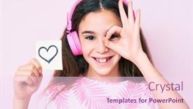  Presentation with child eye - Amazing PPT layouts having cute-hispanic-child-girl-holding backdrop and a pink colored foreground