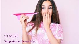  Presentation with cute - Presentation theme consisting of cute-hispanic-child-girl-holding background and a pink colored foreground