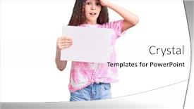  Presentation with angry child - Presentation enhanced with cute-hispanic-child-girl-holding background and a white colored foreground